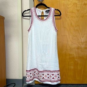 White dress with pattern